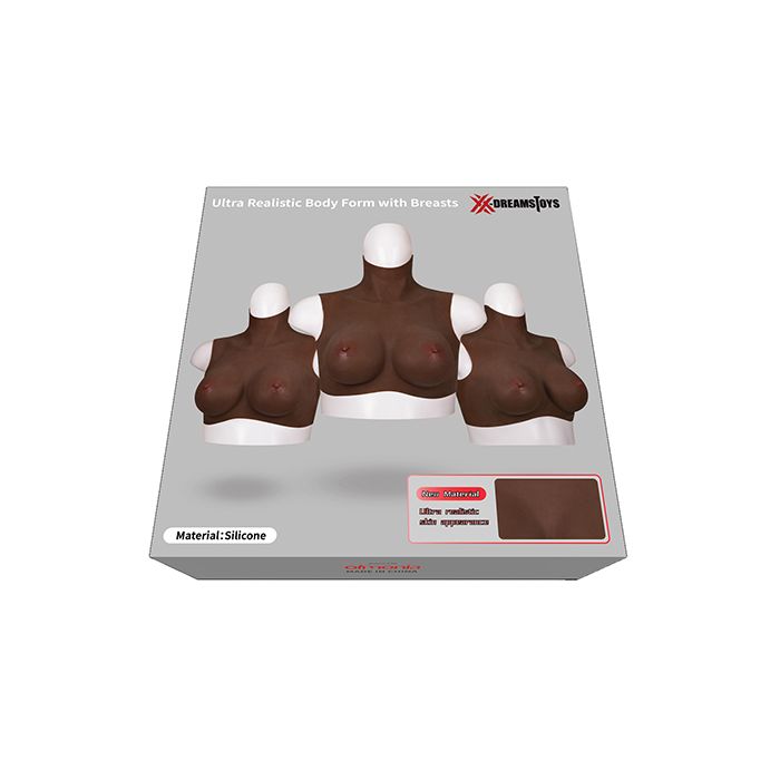 XX-DREAMTOYS Ultra Realistic E Cup Breast Form Large - Black