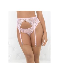 Lace Romance Garterbelt Pink