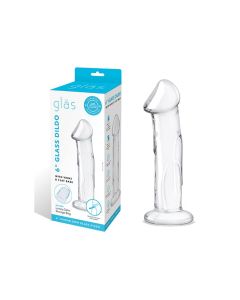 Glas 6" Dildo w/Veins & Flat Base