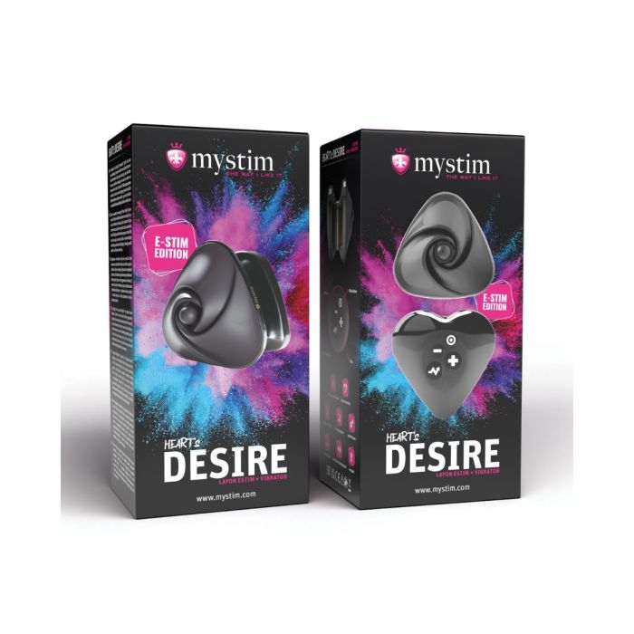 Mystim Heart is Desire eStim Layon Vibrator - Black