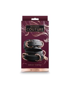 Bondage Couture Wrist Cuffs - Black