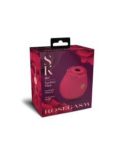 Secret Kisses Rosegasm Air Rose Bud Suction Clitoral Vibe - Red