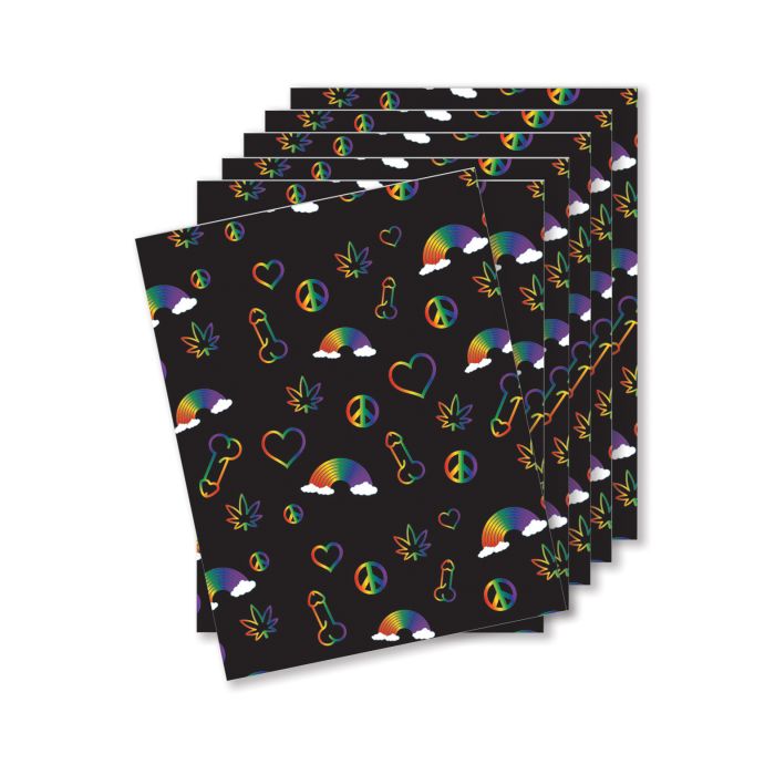 Rainbow Penis Naughty Greeting Card